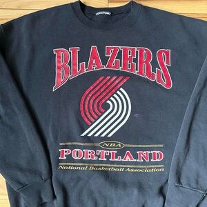 1990s 90s Vintage NBA Portland Trailblazers Crewneck Sweater